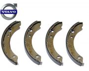 Handremschoenset, parkeerrem achteras L/R mulit-link Volvo 740 760 780 960 960n 95- S90 -98 V90 - 98 Volvo 31262621