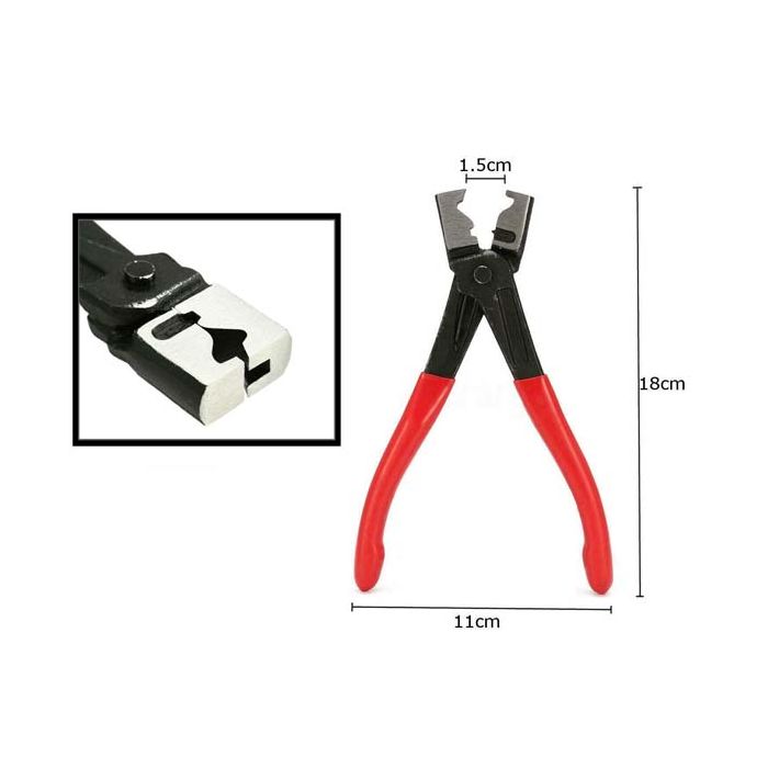 145-delige set roestvrijstalen eenoors slangklemmen met slangklemtang, roestvrij staal 6-23,5 mm 9 maten krimpslangklemmen set, voor waterleidingen, sanitaire en autotoepassingen